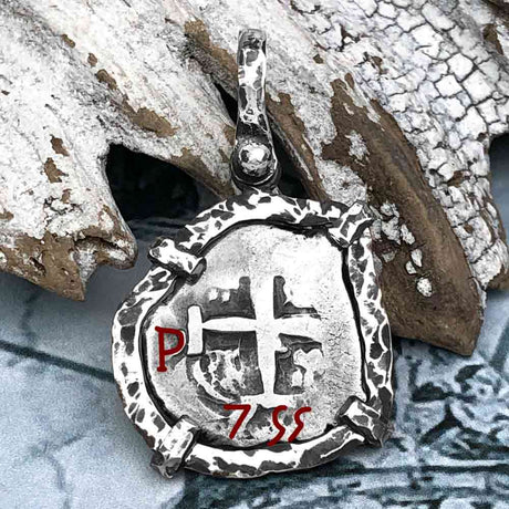 1755 Pirate Era Spanish 1 Reale "Piece of Eight" Sterling Silver TORTUGA COLLECTION Pendant