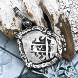 1755 Pirate Era Spanish 1 Reale "Piece of Eight" Sterling Silver TORTUGA COLLECTION Pendant