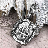 1747 Pirate Era Spanish 1 Reale "Piece of Eight" Sterling Silver TORTUGA COLLECTION Pendant