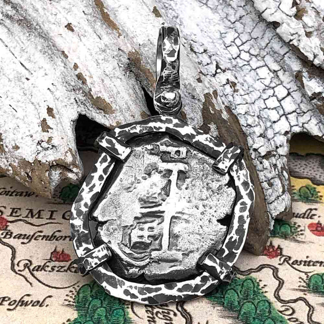 1747 Pirate Era Spanish 2 Reale "Piece of Eight" Sterling Silver TORTUGA COLLECTION Pendant