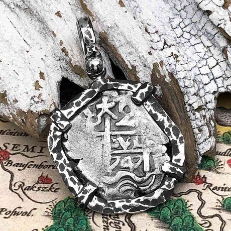 1747 Pirate Era Spanish 2 Reale "Piece of Eight" Sterling Silver TORTUGA COLLECTION Pendant