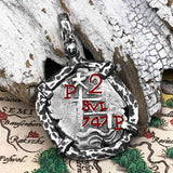 1747 Pirate Era Spanish 2 Reale "Piece of Eight" Sterling Silver TORTUGA COLLECTION Pendant