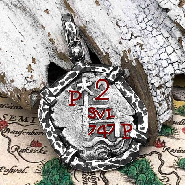 1747 Pirate Era Spanish 2 Reale "Piece of Eight" Sterling Silver TORTUGA COLLECTION Pendant