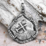Pirate Era 1745 Spanish 8 Reale "Piece of Eight" Sterling Silver TORTUGA COLLECTION Pendant