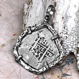 Pirate Era 1745 Spanish 8 Reale "Piece of Eight" Sterling Silver TORTUGA COLLECTION Pendant
