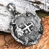 Pirate Era 1766 Spanish 8 Reale "Piece of Eight" Sterling Silver TORTUGA COLLECTION Pendant