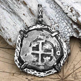 Pirate Era 1751 Spanish 8 Reale "Piece of Eight" Sterling Silver TORTUGA COLLECTION Pendant