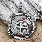 Pirate Era 1751 Spanish 8 Reale "Piece of Eight" Sterling Silver TORTUGA COLLECTION Pendant