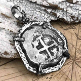 Pirate Era 1751 Spanish 8 Reale "Piece of Eight" Sterling Silver TORTUGA COLLECTION Pendant