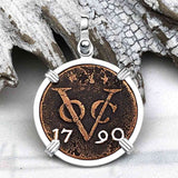 VOC - Dutch East India Company Shipwreck -1790 1 Duit Sterling Silver Pendant