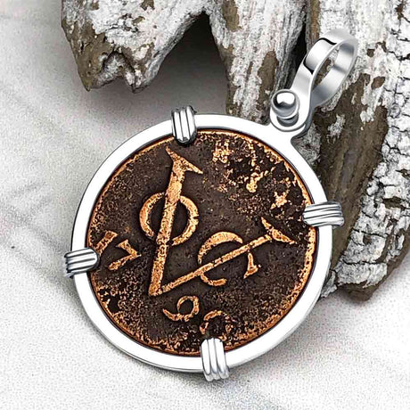 VOC - Dutch East India Company Shipwreck -1790 1 Duit Sterling Silver Pendant