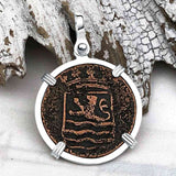 VOC - Dutch East India Company Shipwreck -1790 1 Duit Sterling Silver Pendant