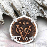 VOC - Dutch East India Company Shipwreck -1764 1 Duit Sterling Silver Pendant