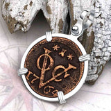 VOC - Dutch East India Company Shipwreck -1764 1 Duit Sterling Silver Pendant