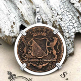 VOC - Dutch East India Company Shipwreck 1790 LARGE 2 Duit Sterling Silver Pendant