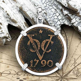 VOC - Dutch East India Company Shipwreck 1790 LARGE 2 Duit Sterling Silver Pendant