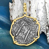 1679 Consolacion Shipwreck Pirate Era 8 Reale Cob Piece of 8 14K Gold Pendant