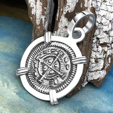 Medieval Hungary 1140 AD Cross of Faith & Perseverance Sterling Silver Pendant