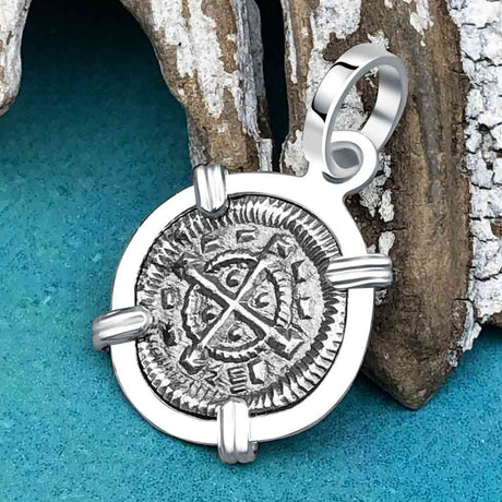 Medieval Hungary 1140 AD Cross of Faith & Perseverance Sterling Silver Pendant