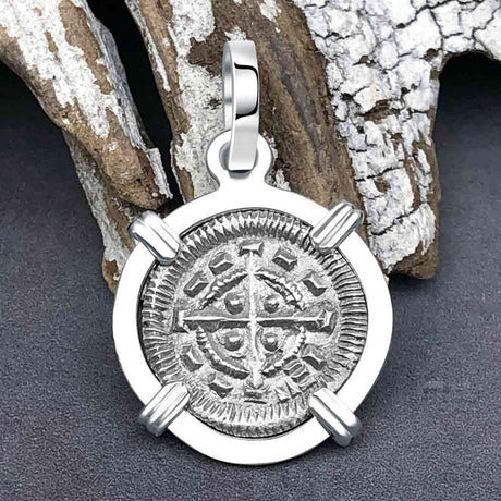 Medieval Hungary 1140 AD Cross of Faith & Perseverance Sterling Silver Pendant