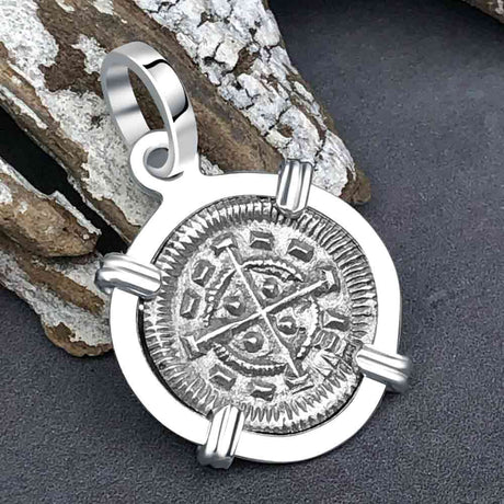 Medieval Hungary 1140 AD Cross of Faith & Perseverance Sterling Silver Pendant