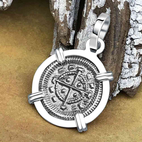 Medieval Hungary 1140 AD Cross of Faith & Perseverance Sterling Silver Pendant