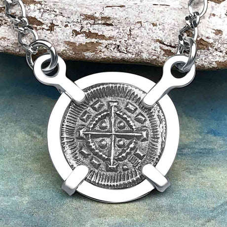 Medieval Hungary 1140 AD Cross of Faith & Perseverance Sterling Silver Necklace