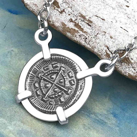 Medieval Hungary 1140 AD Cross of Faith & Perseverance Sterling Silver Necklace