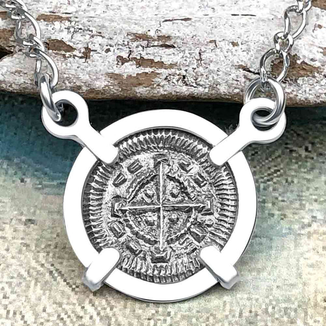 Medieval Hungary 1140 AD Cross of Faith & Perseverance Sterling Silver Necklace