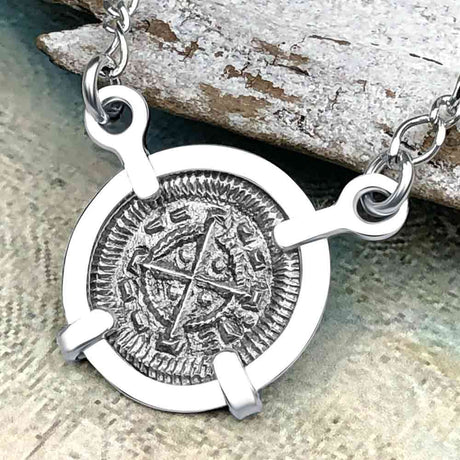 Medieval Hungary 1140 AD Cross of Faith & Perseverance Sterling Silver Necklace