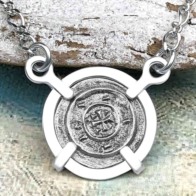 Medieval Hungary 1140 AD Cross of Faith & Perseverance Sterling Silver Necklace