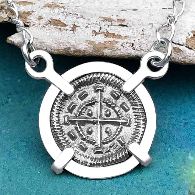 Medieval Hungary 1140 AD Cross of Faith & Perseverance Sterling Silver Necklace