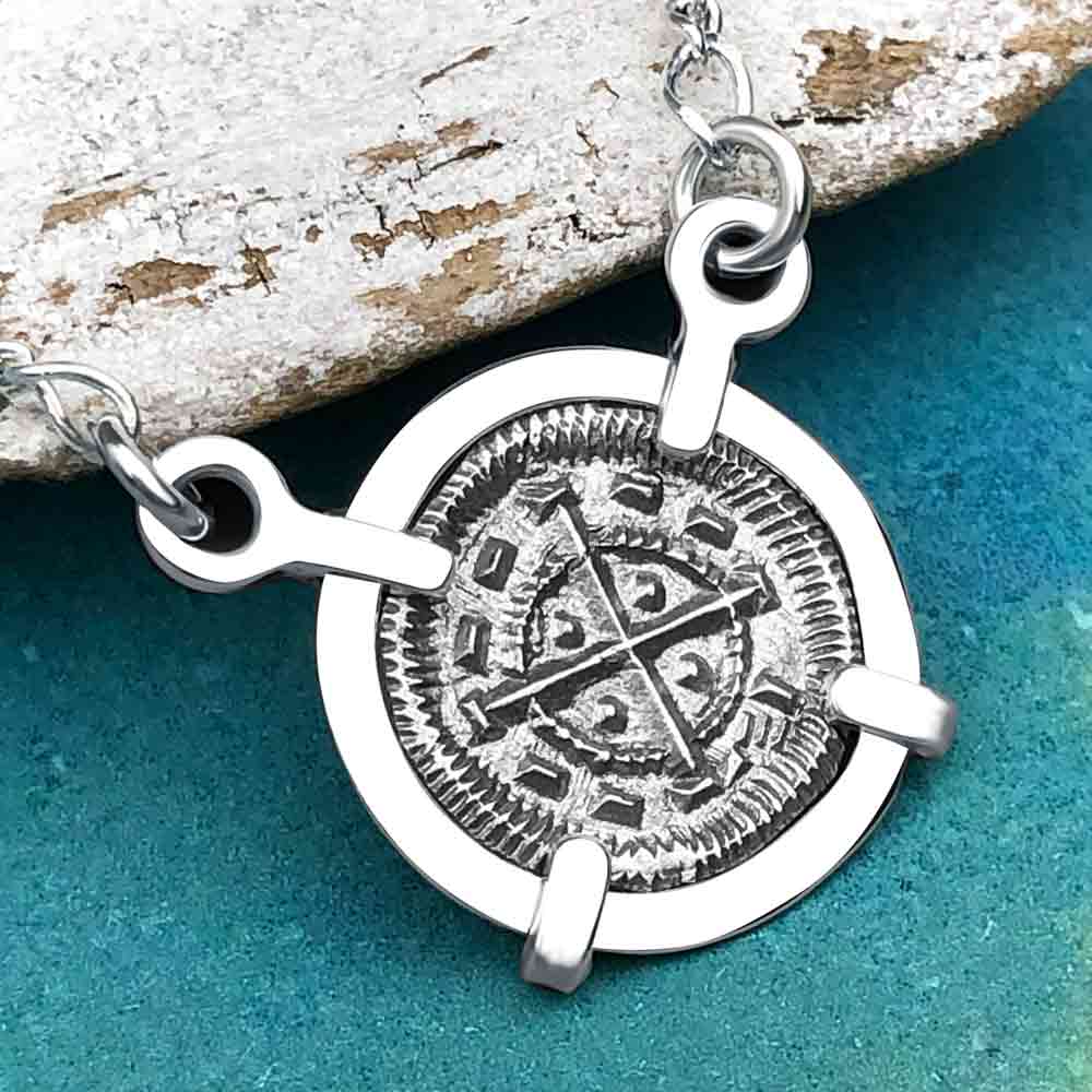 【中世ヨーロッパ・11世紀】デニエール銀貨（城門と十字架デザイン）5D1110 Medieval Europe - Cannon Beach Treasure Company