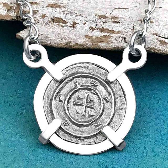 Medieval Hungary 1140 AD Cross of Faith & Perseverance Sterling Silver Necklace