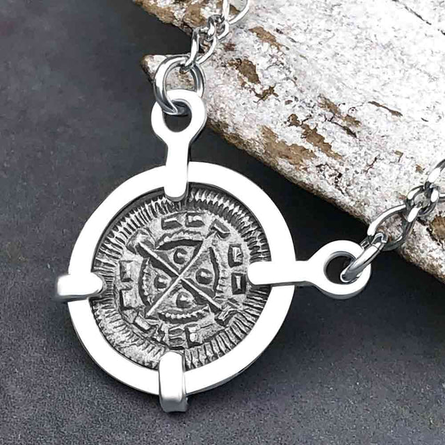 Medieval Hungary 1140 AD Cross of Faith & Perseverance Sterling Silver Necklace
