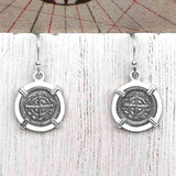 Medieval Hungary 1140 AD Cross of Faith & Perseverance Sterling Silver Earrings