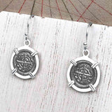 Medieval Hungary 1140 AD Cross of Faith & Perseverance Sterling Silver Earrings