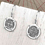 Medieval Hungary 1140 AD Cross of Faith & Perseverance Sterling Silver Earrings