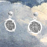 Medieval Hungary 1140 AD Cross of Faith & Perseverance Sterling Silver Post Earrings