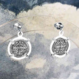 Medieval Hungary 1140 AD Cross of Faith & Perseverance Sterling Silver Post Earrings