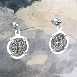 Medieval Hungary 1140 AD Cross of Faith & Perseverance Sterling Silver Post Earrings