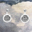Medieval Hungary 1140 AD Cross of Faith & Perseverance Sterling Silver Post Earrings