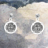 Medieval Hungary 1140 AD Cross of Faith & Perseverance Sterling Silver Post Earrings