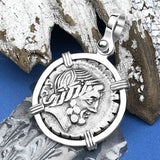 Roman Republic Silver Denarius Serratus 82 BC Jupiter & Victory Sterling Silver Pendant