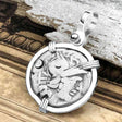 Roman Republic Silver Denarius 140 BC Roma & Victory Sterling Silver Pendant