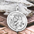 Roman Republic Silver Denarius 85 BC Apollo and Victory Sterling Silver Pendant