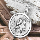 Roman Republic Silver Denarius 85 BC Apollo and Victory Sterling Silver Pendant