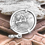 Roman Republic Silver Denarius 85 BC Apollo and Victory Sterling Silver Pendant | Artifact #4412