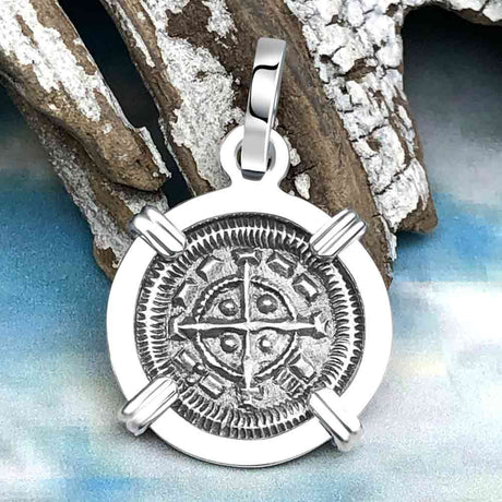 Medieval Hungary 1140 AD Cross of Faith & Perseverance Sterling Silver Pendant