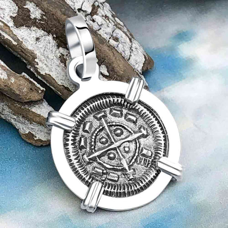 Medieval Hungary 1140 AD Cross of Faith & Perseverance Sterling Silver Pendant